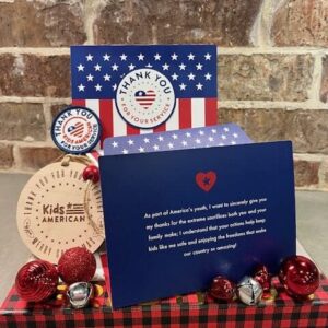 combo gift set of thank you card and ornament